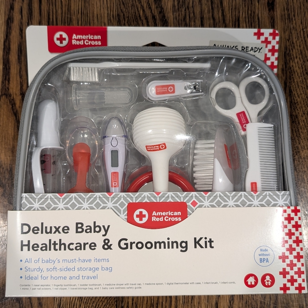 Brand New American Red Cross Deluxe Baby Healthcare & Baby Grooming Kit